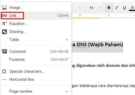 Link paragrad word dan google docs