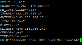 perintah ifconfig - edit eth0