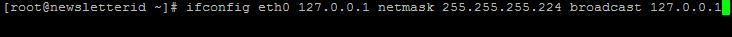 ifconfig broadcast dan netmask