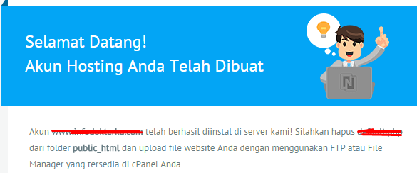 halaman default cpanel