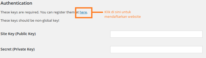 Halaman konfigruasi antispam