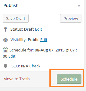 Posting Terjadwal WordPress Scheduled