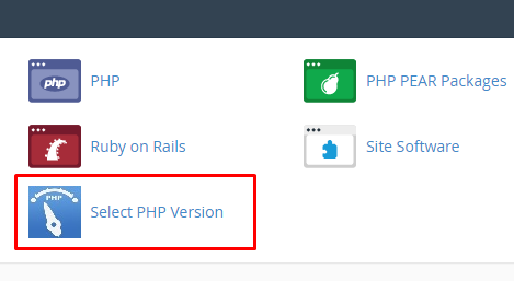 select php version