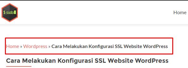 contoh breadcrumbs wordpress