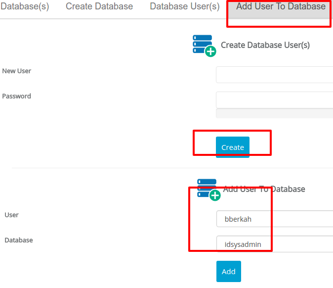 hak akses database
