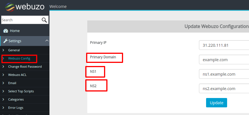 membuat nameserver di webuzo