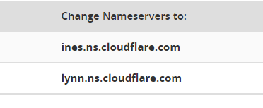 nameserver cloudflare