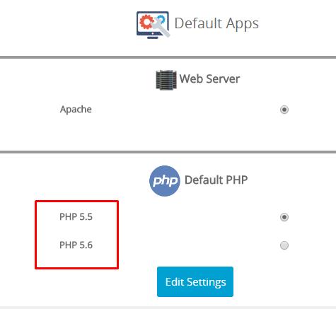 ubah versi php