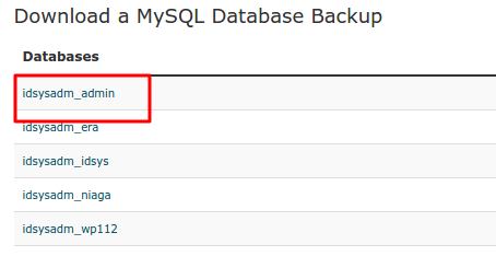 Download Backup MySQL