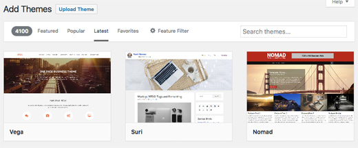 filter theme wordpress gratis