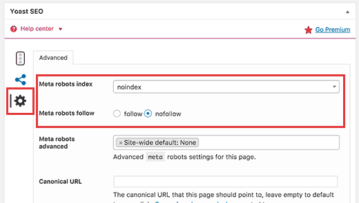 disable index seo yoast