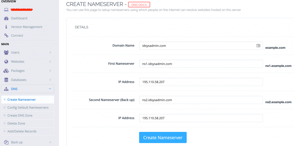 Membuat Nameserver CyberPanel